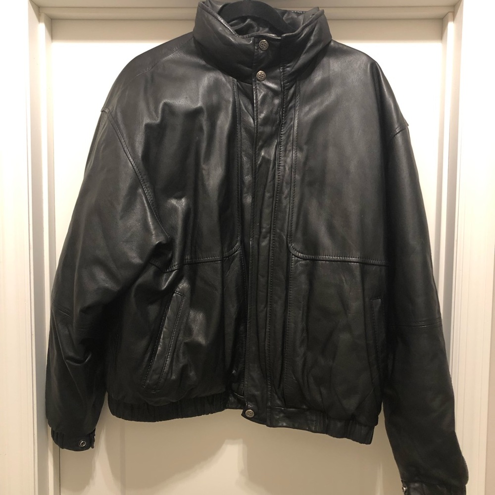 Outpost lol men’s leather jacket